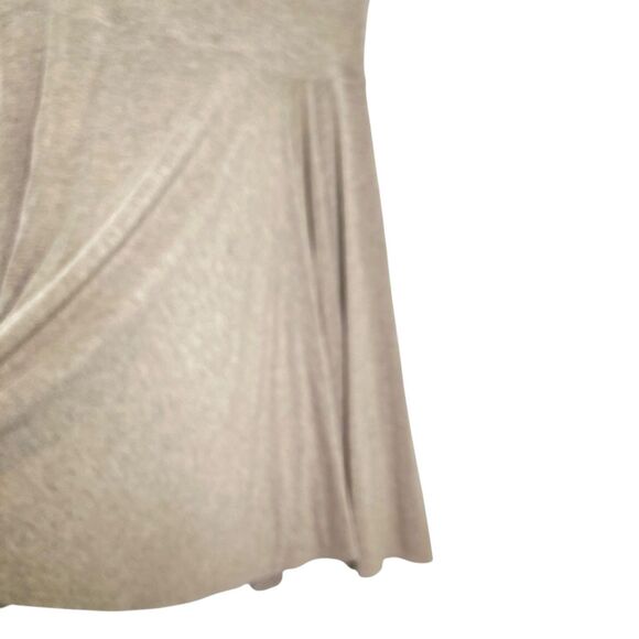Max Studio Heather Mocha Cream Stretch Pleated Skirt Size Medium Stretchy Flowy - Picture 5 of 10